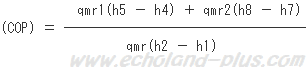  P ＝ qmr（h2 － h1)であり、上記のΦo1とΦo2の式を代入すると