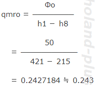 Φoとqmroの基本式へ数値代入