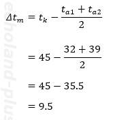 Δtmの公式に数値代入