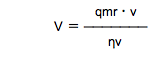 V・ηv＝qmr・vの変形式