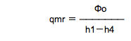 Φo＝qmr（h1－h4）…（2）式変形