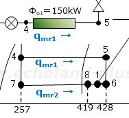 冷媒循環量qmr1(kg/s)を求める参考図 