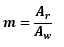 共通水冷m=Ar/Awの公式