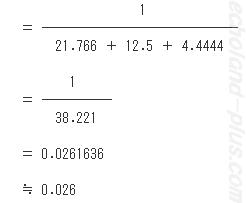 H25年度問3（4）のK’計算式（途中から）