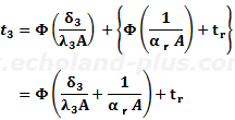 （2）式に代入し、t3を求める式2