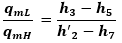 熱収支式からqmLとqmHの比を表す式