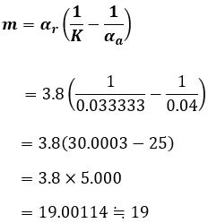R04年度問3（2）mを求める計算式にK=0.033333を代入