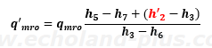 バイパス冷媒循環量 q'mro を用いて q'mrk を求める式の h'2 置き換えの式