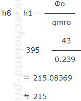 h8を求める基本式に数値代入。