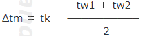 水冷Δtmの公式