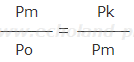 中間圧力Pmは高段凝縮圧力Pkと低段蒸発圧力Poとの圧力比が等しくなる式