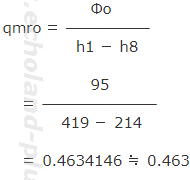 Φoとqmroの基本式へ数値代入