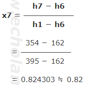 乾き度x基本式へ数値代入