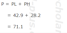 P ＝ PL ＋ PH数値代入。
