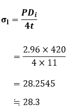 αlの公式に数値代入