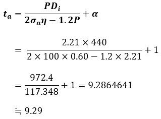 taの公式に数値代入して計算